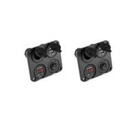 2X CC 12 V-24 V Coche Enchufe Dual USB Cargador Voltímetro Panel de Interruptor para Vehículo Coche Motor Casa