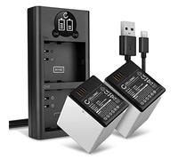 2X CELLONIC Batería A-2 3000mAh para cámaras de Seguridad - Batería repiuesto para Arlo Go 1 (VML4030, VMA4410) + Cargador Doble USB con Pantalla LCD