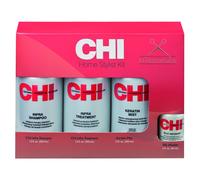 2x CHI Set Infra Cada 350ml Champú Keratin Mist Tratamiento + Silk Infusion 50m