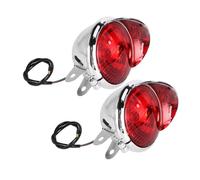 2X Chrome Red Lens Motorcycle Driving Passing Spot Fog Light Front Headlight For Harley For Honda For Touring For Bobber For Chopper Custom,Functional