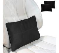 2x Cojín Lumbar Coche. Almohada Lumbar para Respaldo de Asiento. Soporte de Espalda para el Auto. Cojín para Espalda Transpirable, Cómodo, Suave. Almohada de Espalda para Viajes, Silla, Asiento.