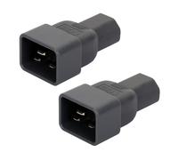 2X Color Beige Iec 320 C13 A C20 Adaptador de Ca, Iec 15A A 10A, 16A A 10A Conversor de Ca, C20 16A A C13 10A Conector Depotencia