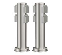 2x columna de enchufe de jardín PORU para exterior IP44 4 vías acero