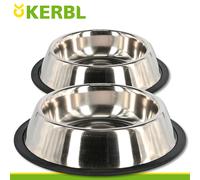 2X Comedero para Perro Comedero Alimentador Acero Inox. À 2800ML