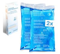2x Compresas frías de gel reutilizables ARNOMED® 12x29cm, compresas frías y calientes reutilizables y aptas para microondas, almohadillas frías de gel, compresas frías, almohadillas frías