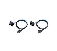 2X Conectores de Cable SAS HD 12G SFF8643 A 4 SAS de 29 Pines SFF8482 con Controlador de Conector de AlimentacióN de 15 Pines