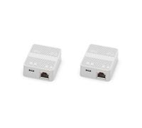2X Conmutador de Red Gigabit de 2 Puertos Conmutador de Red RJ45 Divisor de Red Extensor de Cable 1000mbps Selector Adaptador 1 en 2