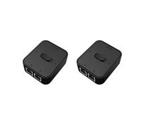 2X Conmutador de Red Gigabit de 2 Puertos Conmutador RJ45 Extensor de Cable Divisor de Red Conmutador de Red Externo de 2 Vías Divisor-