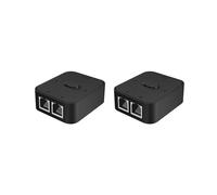 2X Conmutador de Red Gigabit de 2 Puertos Conmutador RJ45 Extensor de Cable Divisor de Red Conmutador de Red Externo de 2 VíAs Divisor-Negro