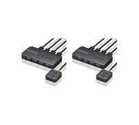 2X Conmutador USB Adaptador de Controlador Compartido 4 Entradas 4 Salidas para Computadora PortáTil Impresora Teclado RatóN Monitor