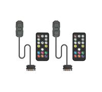 2X Controlador ARGB de 5 V y 3 Pines A Fuente de Alimentación , Controlador RGB, Concentrador de 3 Pines para Computadora, CPU, Ventilador, Caja,