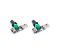 2X Controlador de Velocidad de Ventilador USB, Regulador de Volumen de Aire, Módulo de Interruptor de Velocidad de Ventilador Multifunción