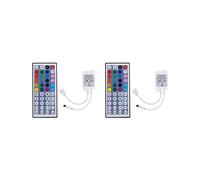 2X Controlador LED DC12V + 44 Teclas Control Remoto Caja de Control RGB Controlador de Tira de Luz IR para Tira de Luz RGB 5050 2835