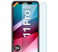 2x Cristal Real para Apple iPhone 11 Pro Max Lámina Blindada Móvil Protector ...