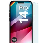 2x Cristal Real para Apple iPhone 14 Pro Lámina Blindada HD Móvil Protector P...