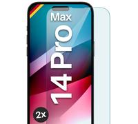 2x Cristal Real para Apple iPhone 14 Pro Max Lámina Blindada Móvil Protector ...