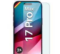 2x Cristal Real para iPhone 17 Pro Max Lámina Blindada Vidrio Templado Protec...