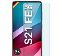 moex ShockProtect - Protector de pantalla para Samsung Galaxy S21 FE 5G (dureza 9H, cristal templado, protector de pantalla, compatible con cualquier funda de teléfono móvil, 2 unidades)