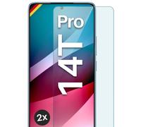 2x Cristal Real para Xiaomi 14T Pro Lámina Blindada HD Cristal Templado Prote...
