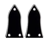 2x Cubierta de Varilla de de Plástico ABS de 3 Capas Y 3 Tornillos para Guitarra Piezas de Bricolaje Negro