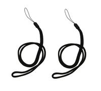 2X Cuerda de trenza de nylon Correa para el cuello para telefono con camara portatil Negro