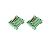 2X DB25 Módulo de Interfaz de Montaje En Riel DIN Tablero de Conexión de Conector Macho/Hembra