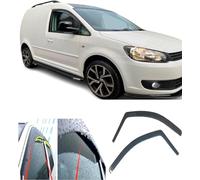 2X Deflectores de Aire Compatible con Caddy 2003-2015 Derivabrisas protección Sol Lluvia Nieve Viento Vidrio acrílico PMMA de Primera Calidad