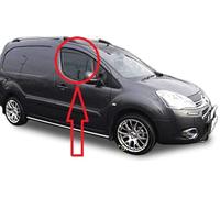 2x Deflectores de Aire Compatible con Citroën Berlingo Peugeot Partner 2008 - 2018 MK2 Derivabrisas protección sol lluvia nieve viento Vidrio acrílico PMMA