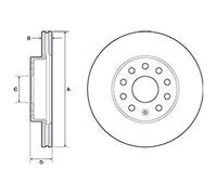 2x DELPHI Disco de freno Delantero Ø276mm Altura: 49,6mm Espesor: 24mm ventilado BG4701C