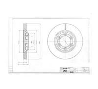 2x DELPHI Disco de freno Delantero Ø280mm Altura: 40,2mm Espesor: 27mm ventilado BG4175