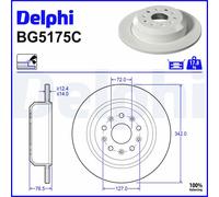 2x DELPHI Disco de Freno Sólido Ø342mm para Jeep Wrangler IV JL