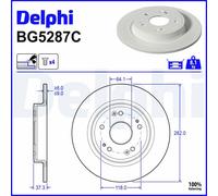 2x DELPHI Disco Freno Sólido Ø282mm Para Honda Civic XI Hatchback FL
