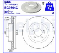 2X DELPHI Discos De Freno Traseros Para Mercedes-Benz G-Klasse W463