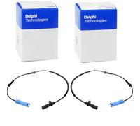2X DELPHI Sensores De ABS Trasero Delantero Apto Para BMW 5 Izquierda + Derecha