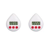 2X Digital Bathroom Clock Waterproof Shower Timer Temperature Humidity