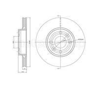 2x Disco de Freno Ø258mm Delant. Ventilado para Dacia Sandero II Lodgy 1.6 Sce