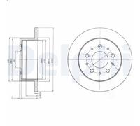 2X Disco de freno DELPHI BG4061 para PEUGEOT BOXER Autobús 3 2006-2015