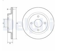 2X Disco de freno DELPHI BG4954C para FIESTA VII (HJ, HF) 1 2020-2022
