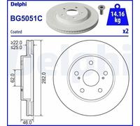 2X Disco de freno DELPHI BG5051C para SUZUKI SWACE (AMZ_) 1.8 2023-