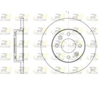 2x Disco de freno Eje delantero macizo 6067.00 ROADHOUSE para RENAULT DACIA
