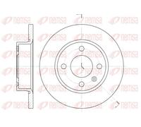 2x Disco de freno Eje delantero macizo 6425.00 REMSA para SKODA FAVORIT
