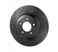 2x Disco de freno Eje delantero perforado RT 20344HP-GL T5 ROTINGER para BMW 5 6
