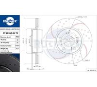 ROTINGER 2x Disco de Freno Ø282 MM Ventilado Delant. para Honda Fr-V Cívic VIII