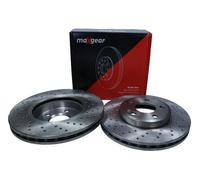 2x Disco de freno Eje delantero perforado/ventil. int. 19-4723 MAXGEAR para VW