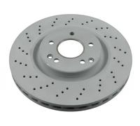 FEBI BILSTEIN Disco de freno delantero 26107 Ø330 mm Espesor 28 mm perforado y ventilado 2x