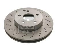 2x Disco de freno Eje delantero perforado/ventil. int. 30552 FEBI BILSTEIN