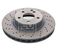 2x Disco de freno Eje delantero perforado/ventil. int. 43989 FEBI BILSTEIN