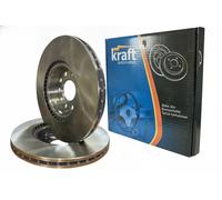2x Disco de freno Eje delantero ventilación interna 6040009 KRAFT AUTOMOTIVE