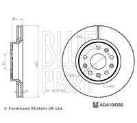 Blue Print ADA104380 Disco de Freno, 1 Pieza