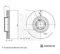 BLUE PRINT ADBP430180 Disco de freno